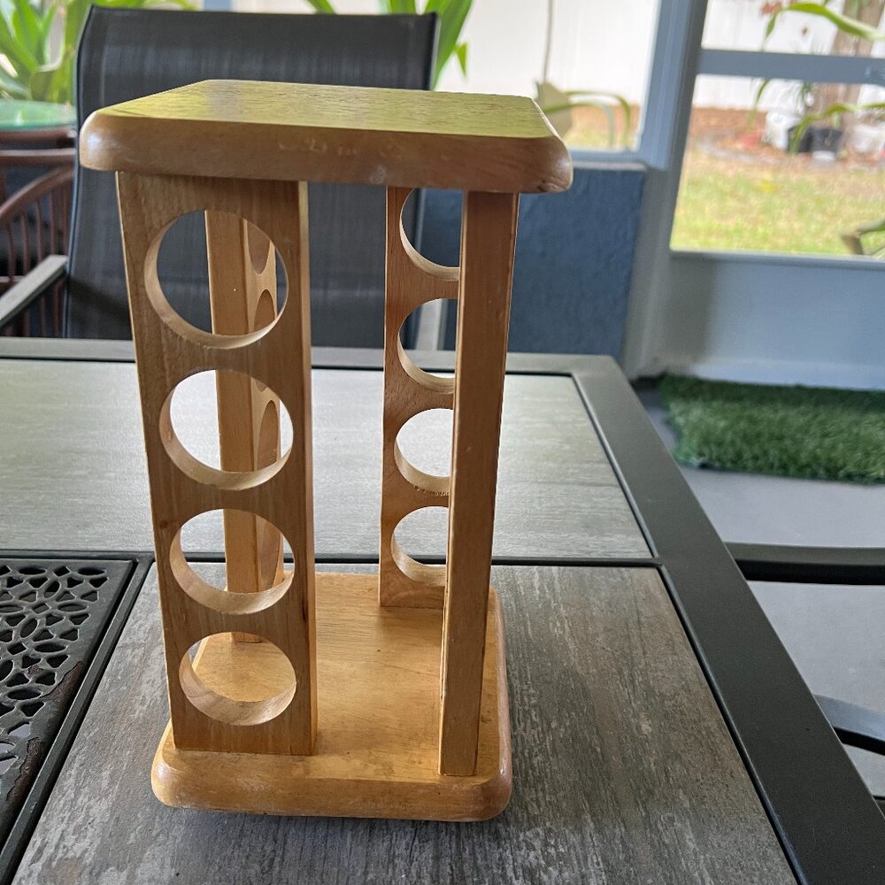 Cute Solid Wood Spice Rack